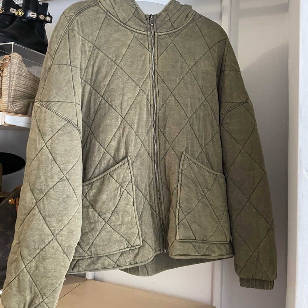 Wild Fable Quilted Style Green Jacket XL